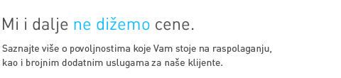 Mi nismo dizali cene